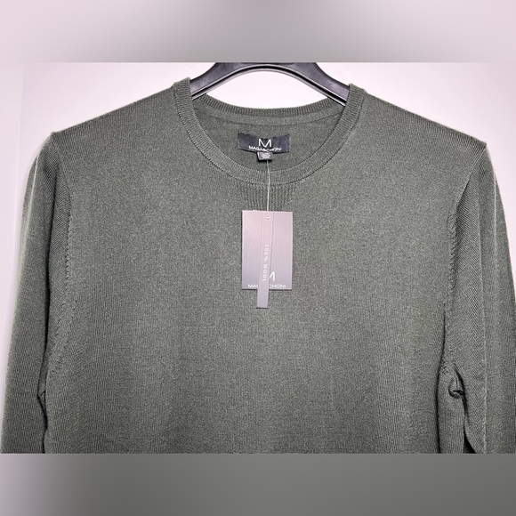 Magaschoni 100%Wool Long Sleeve Crewneck Full Fashion Knit Light Weight Sweater - Picture 2 of 13